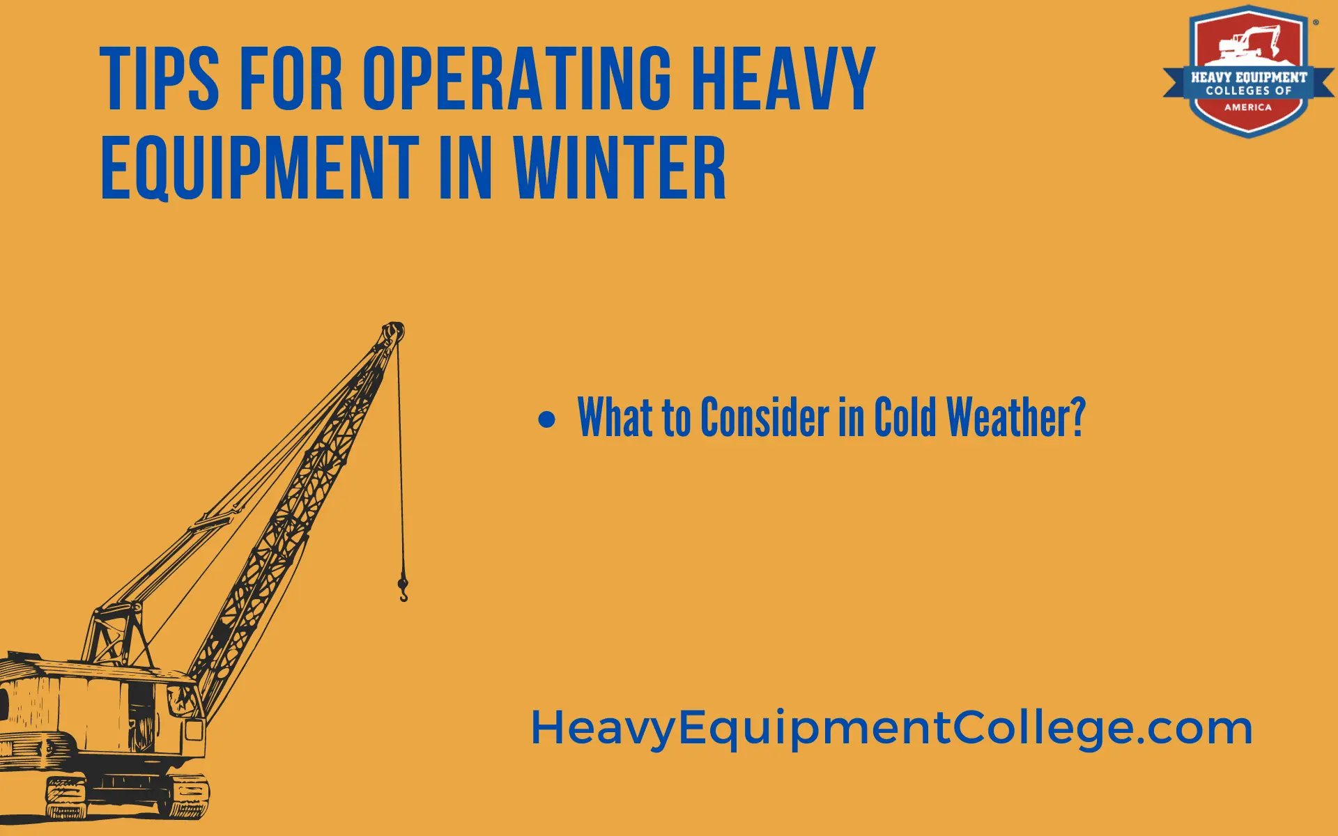 Read more about the article Tips for Operating Heavy Equipment in Winter