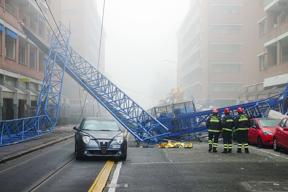 Mobile crane Topple