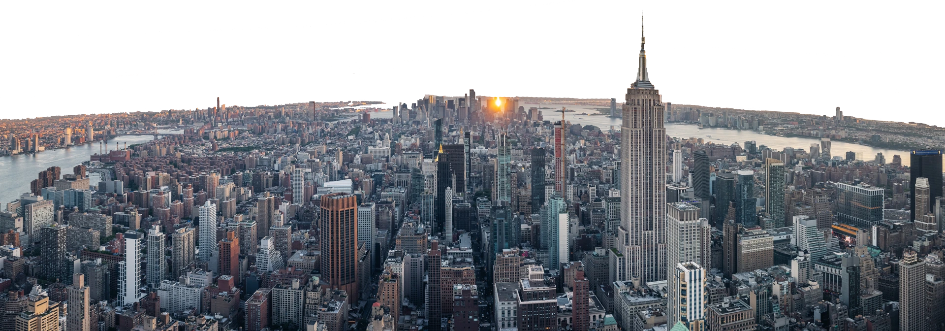 empire state building with new york city skyline